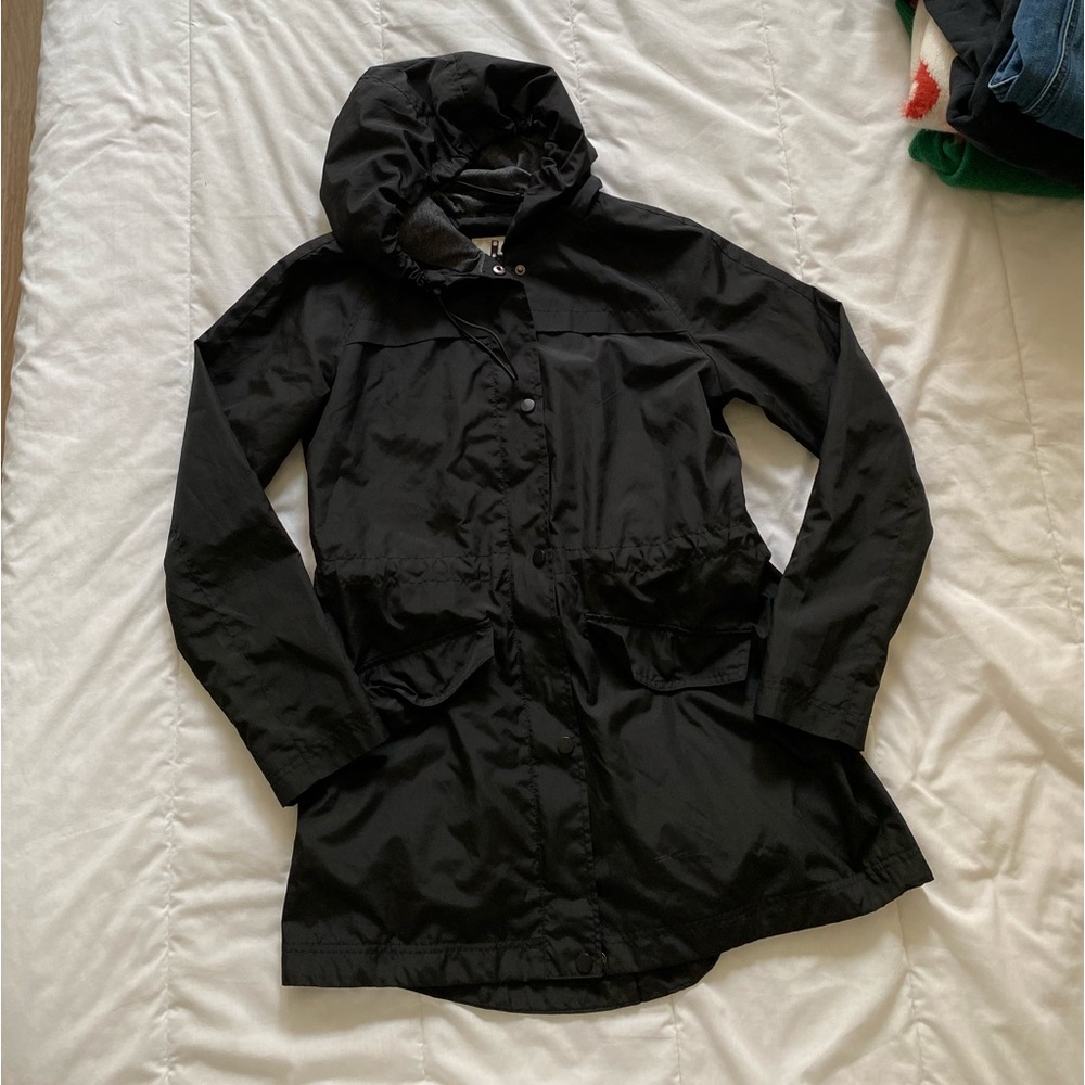 a new day Black Hooded Jacket